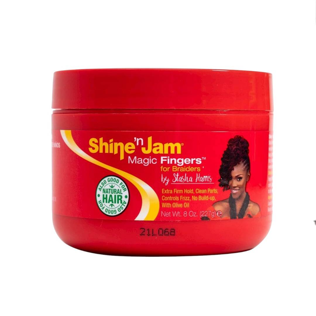 Shine-n-Jam Ampro Magic Fingers Gel for Braids - Works on Any Hair Texture to Create Multiple Styles - 227g