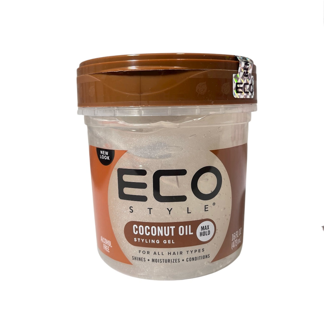 Eco Style Coconut Oil Hair Styling Gel, 473 ml work on any Hair Texture to Create Multiple Styles
