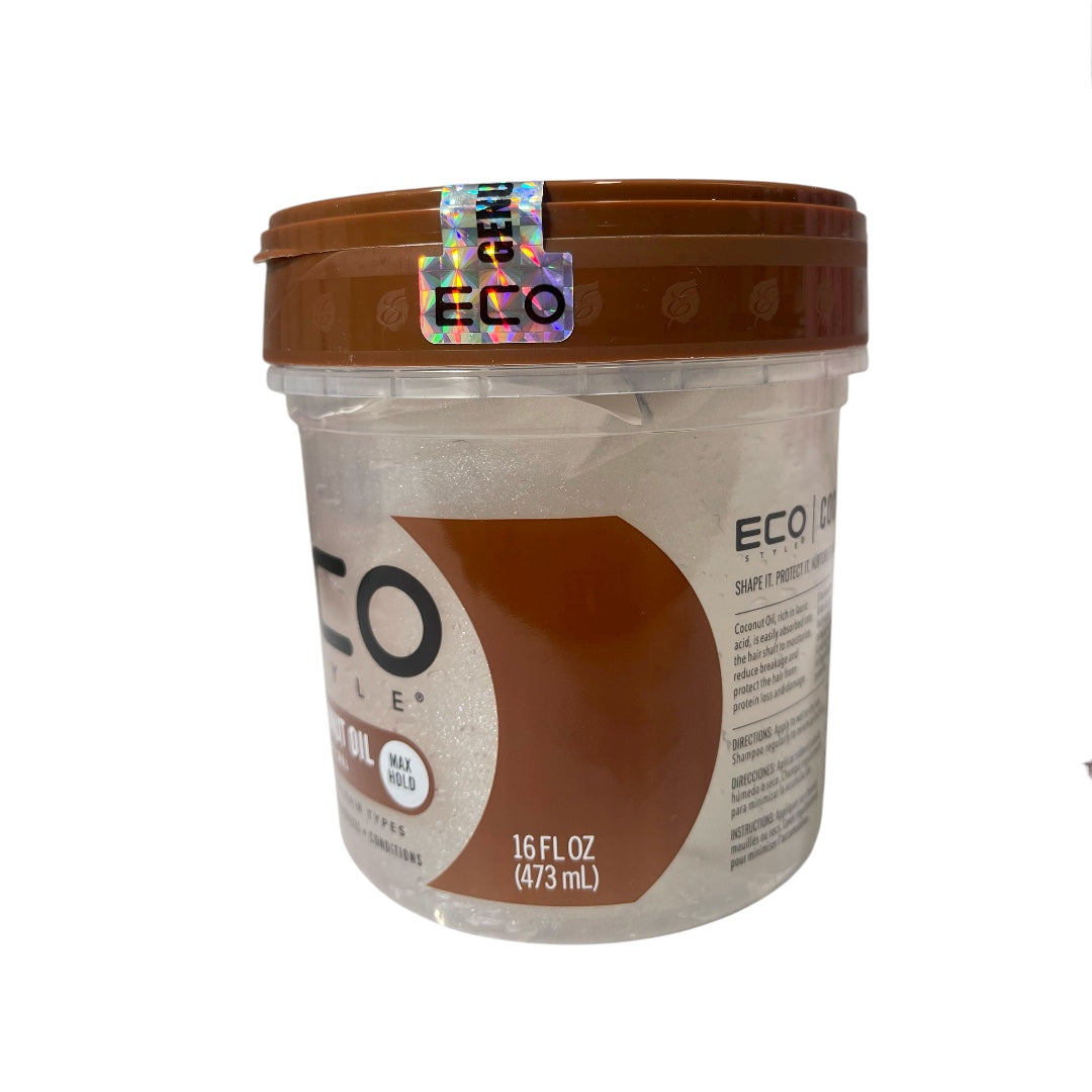 Eco Style Coconut Oil Hair Styling Gel, 473 ml work on any Hair Texture to Create Multiple Styles