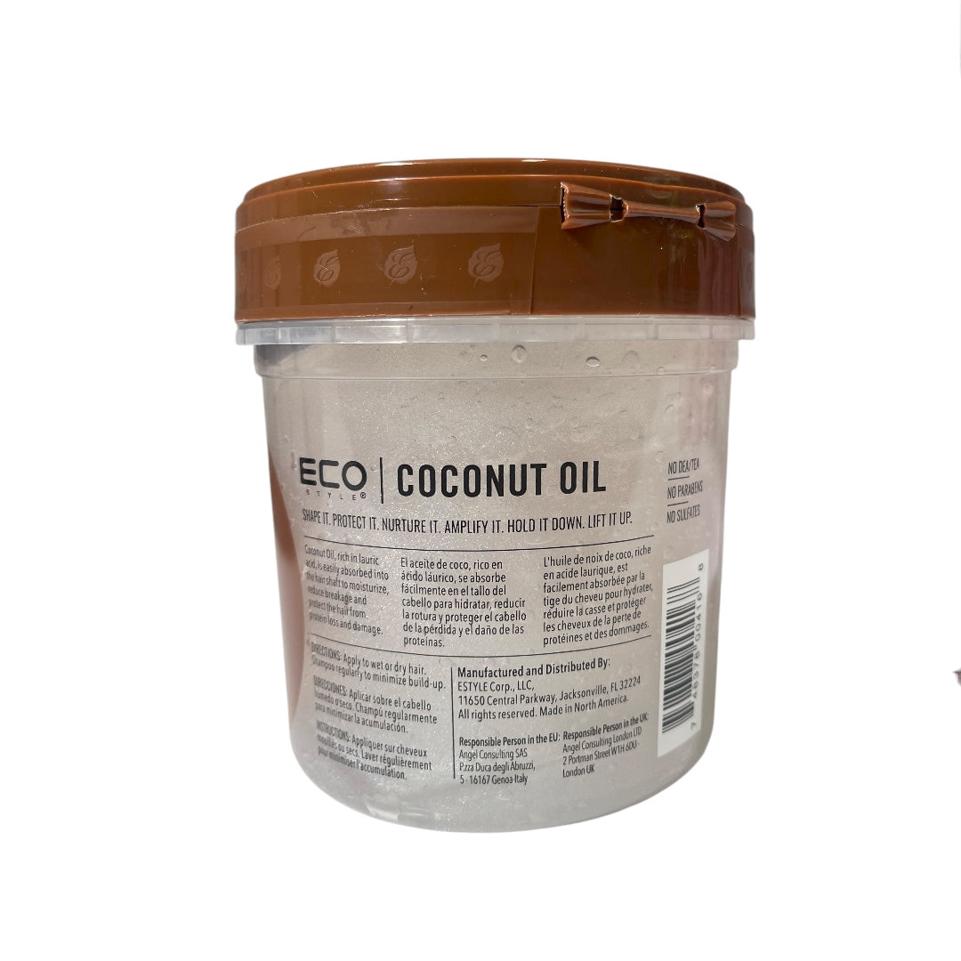 Eco Style Coconut Oil Hair Styling Gel, 473 ml work on any Hair Texture to Create Multiple Styles