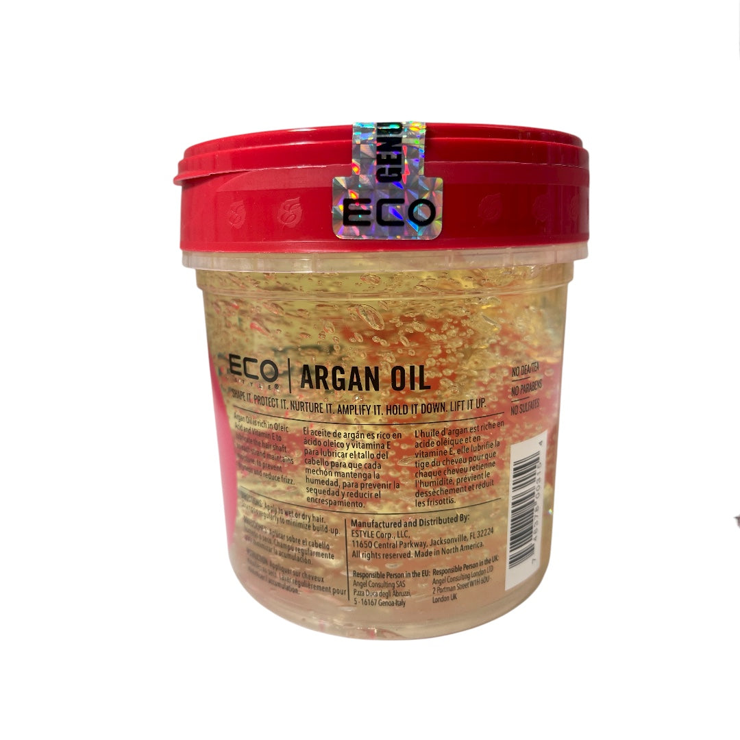 Eco Style Moroccan Argan Oil Styling Gel, 473m work on any Hair Texture to Create Multiple Styles