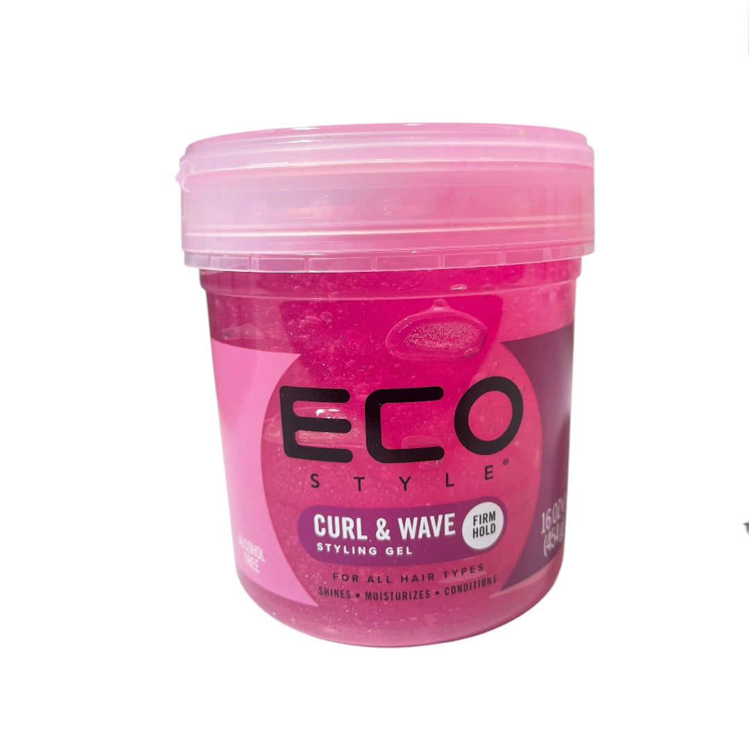 Eco Style Curl and Wave Styling Gel, Pink, 473 ml work on any Hair Texture to Create Multiple Styles