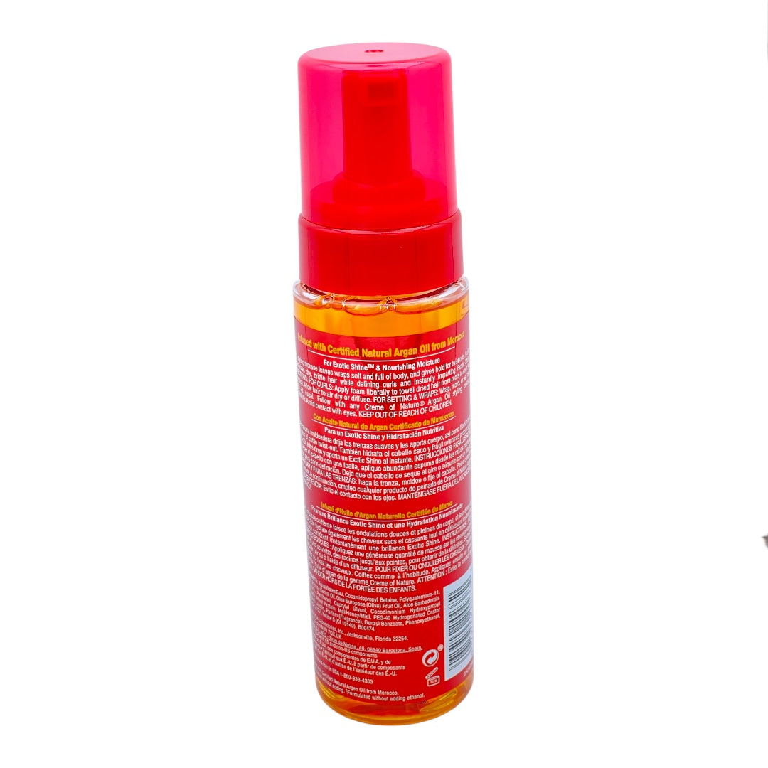 CREMEONATURE® CERTIFIED NATURAL ARGAN OIL MOROCCO STYLE & SHINE FOAMING MOUSSE