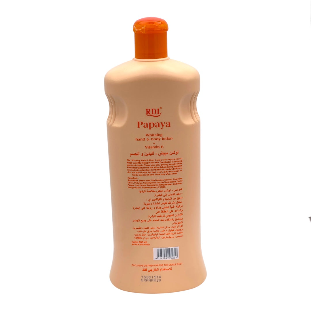 Papaya Whitening Body Lotion 600ml