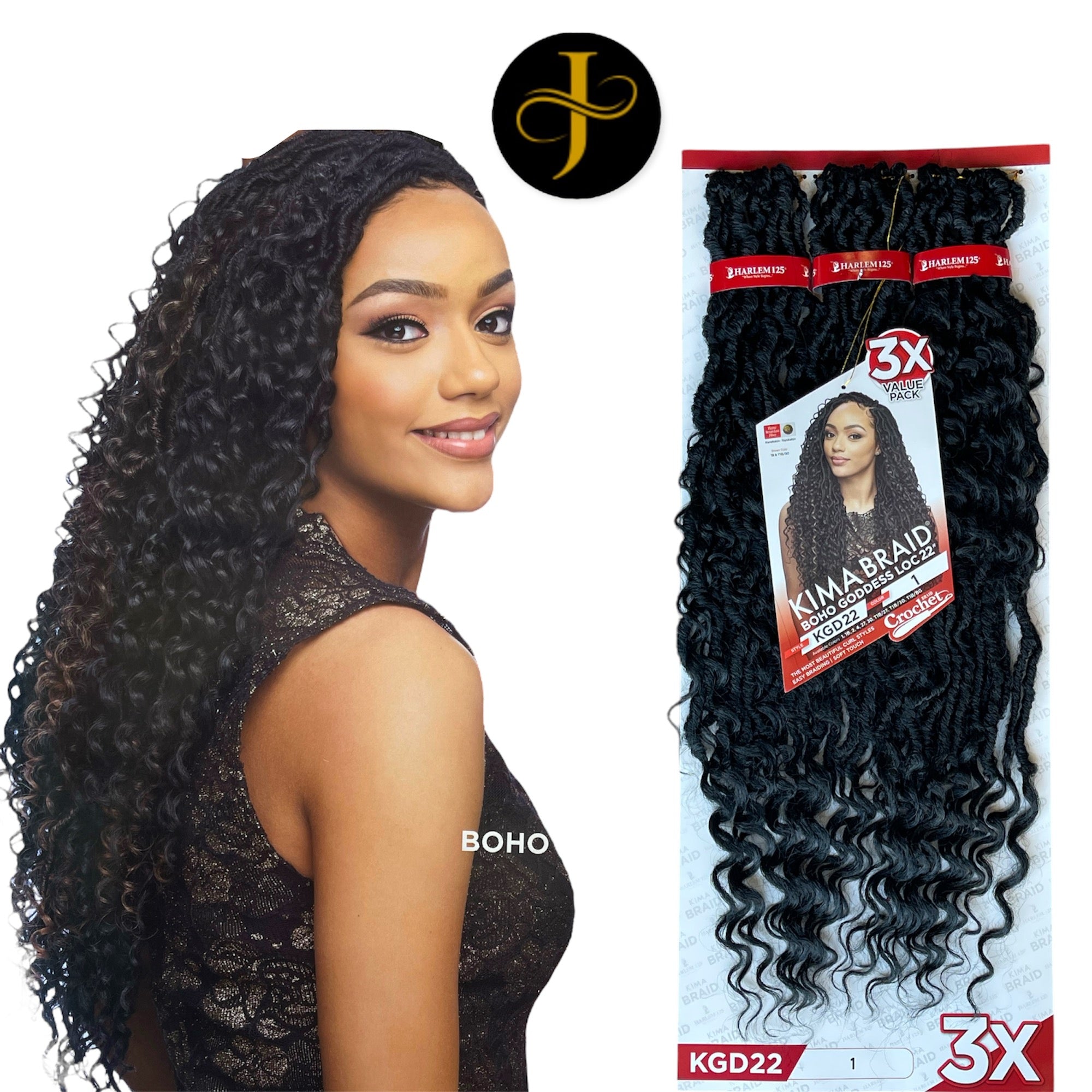 BOHO BRAIDS GODESS Faux Loc 22″ 3X VALUE PACK