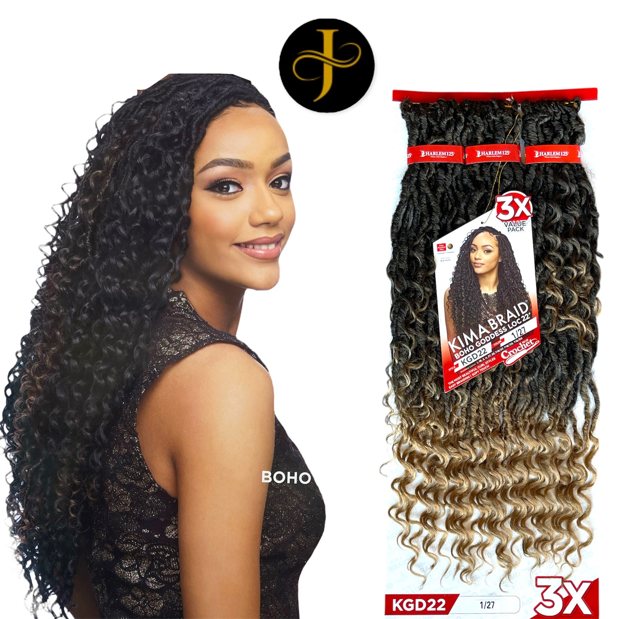 BOHO BRAIDS GODESS Faux Loc 22″ 3X VALUE PACK