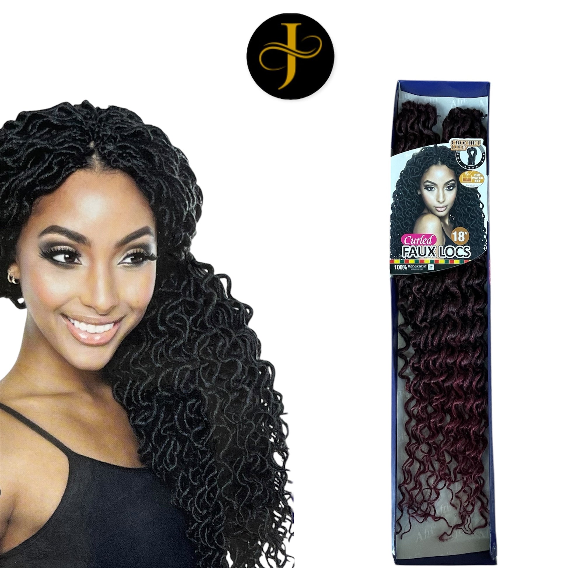 FAUX LOCS Curled 18″ Afri