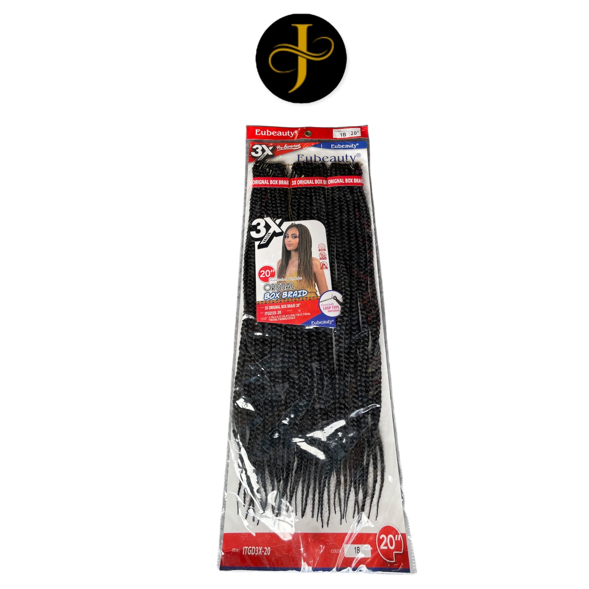 BOX BRAID Original Crochet 20″ 3X Value Pack