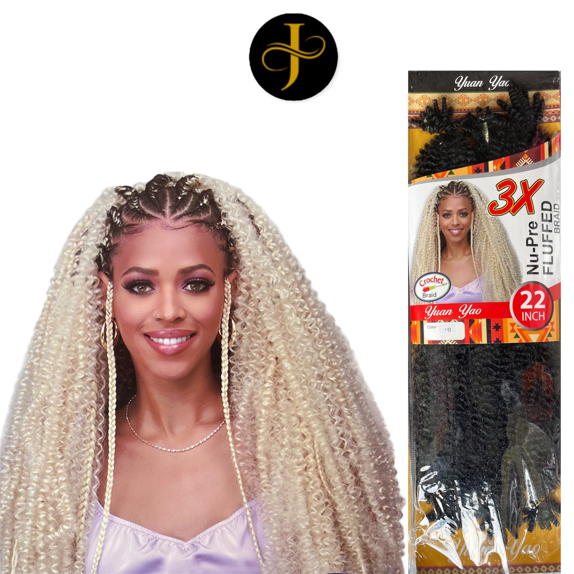 AFRO Spring Twist Pre-Separated Crochet Braids Hair 22″