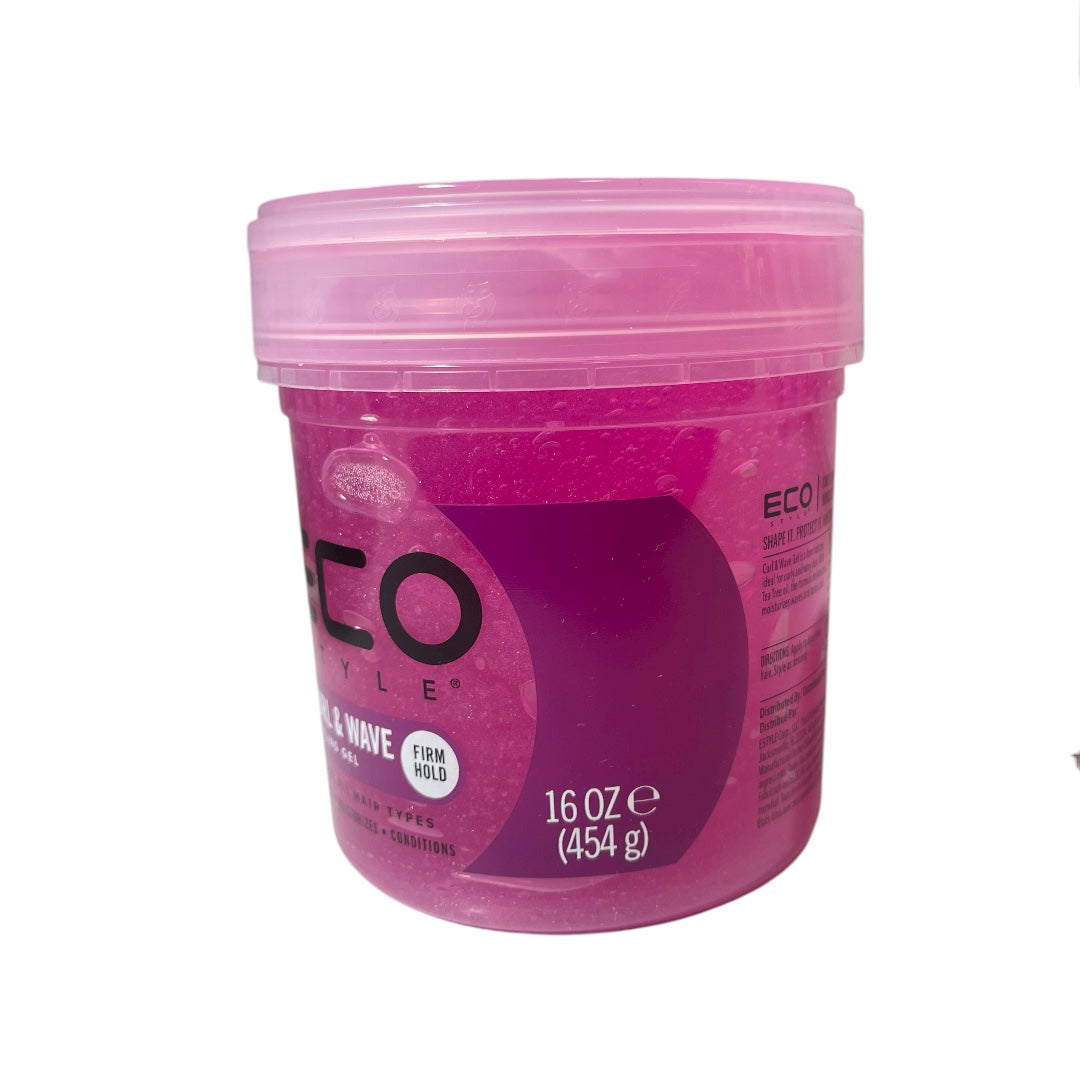Eco Style Curl and Wave Styling Gel, Pink, 473 ml work on any Hair Texture to Create Multiple Styles