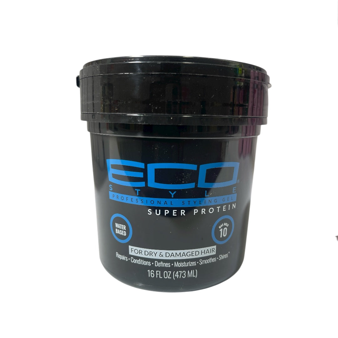 Eco Style Super Protein Hair Styling Gel, 473 ml work on any Hair Texture to Create Multiple Styles