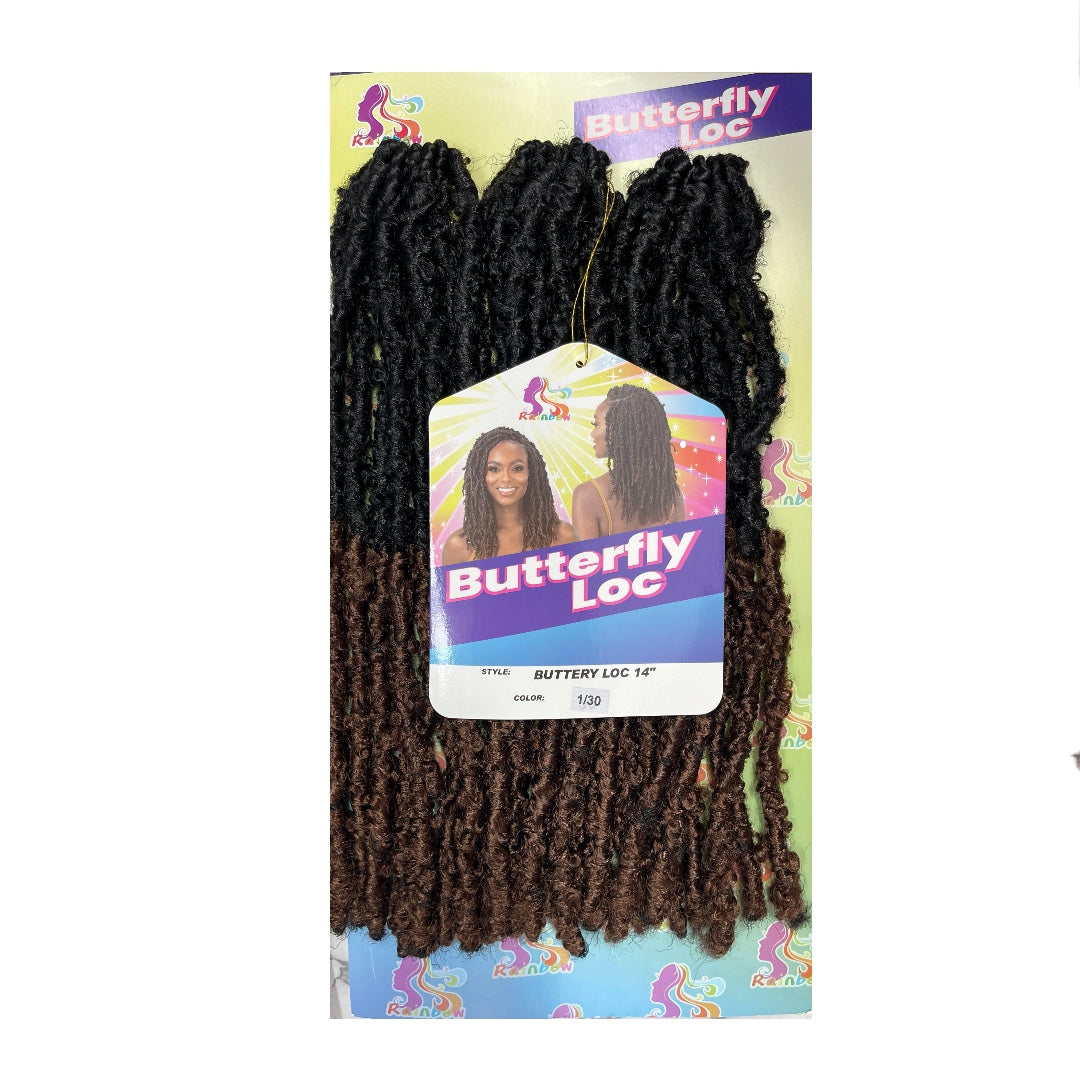 Butterfly Locs Packs Pre Looped Handmade Distressed Faux Locs Crochet 14"