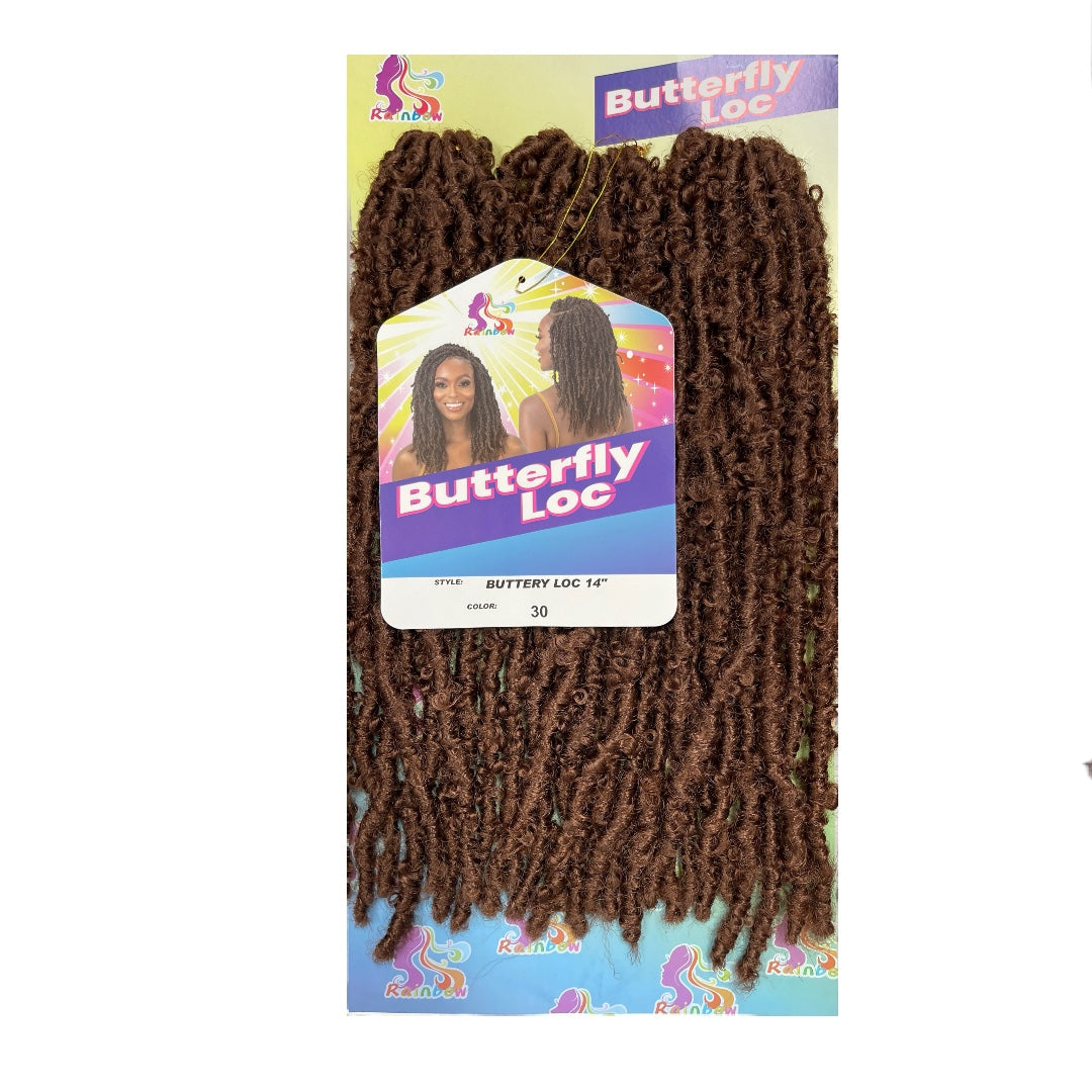 Butterfly Locs Packs Pre Looped Handmade Distressed Faux Locs Crochet 14"