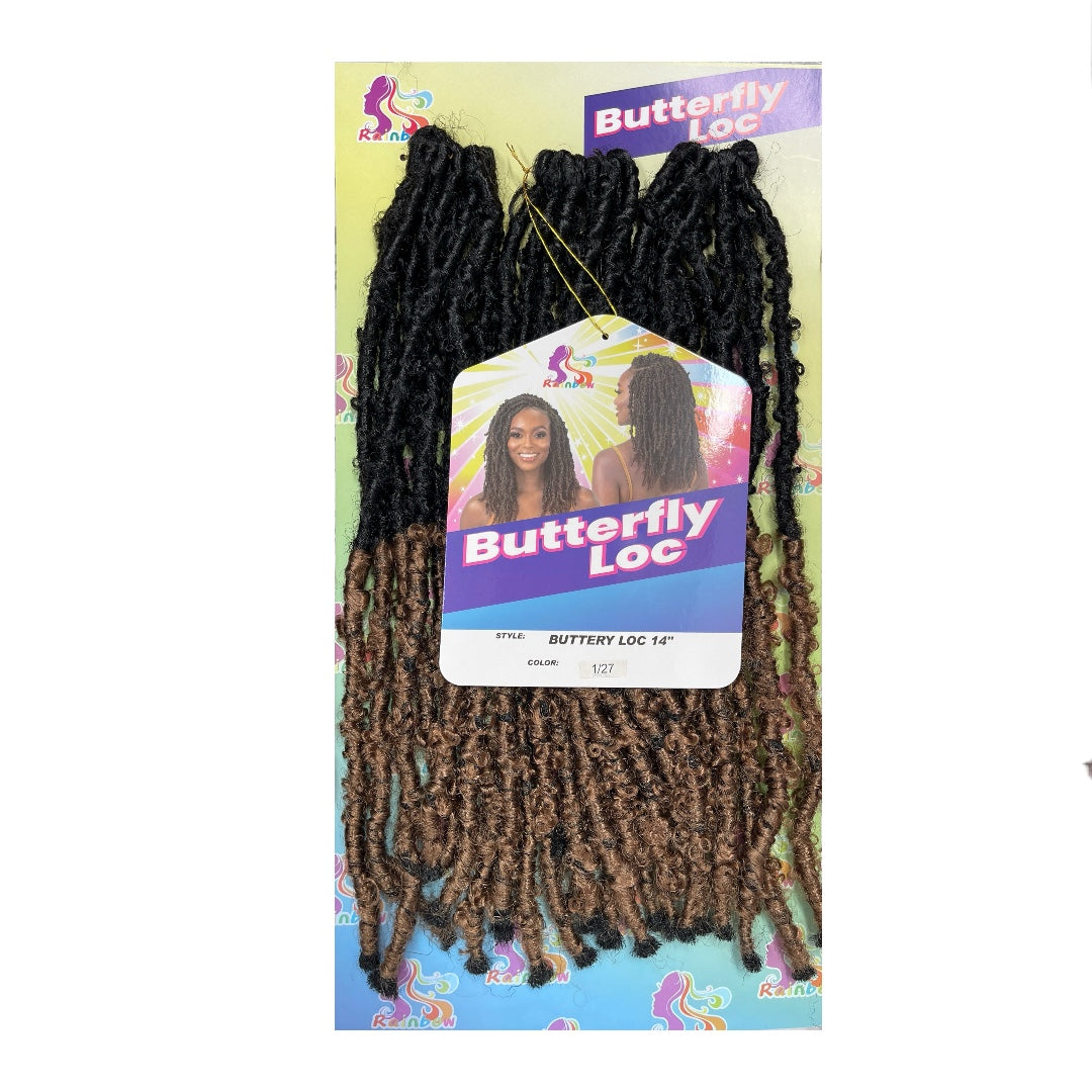 Butterfly Locs Packs Pre Looped Handmade Distressed Faux Locs Crochet 14"
