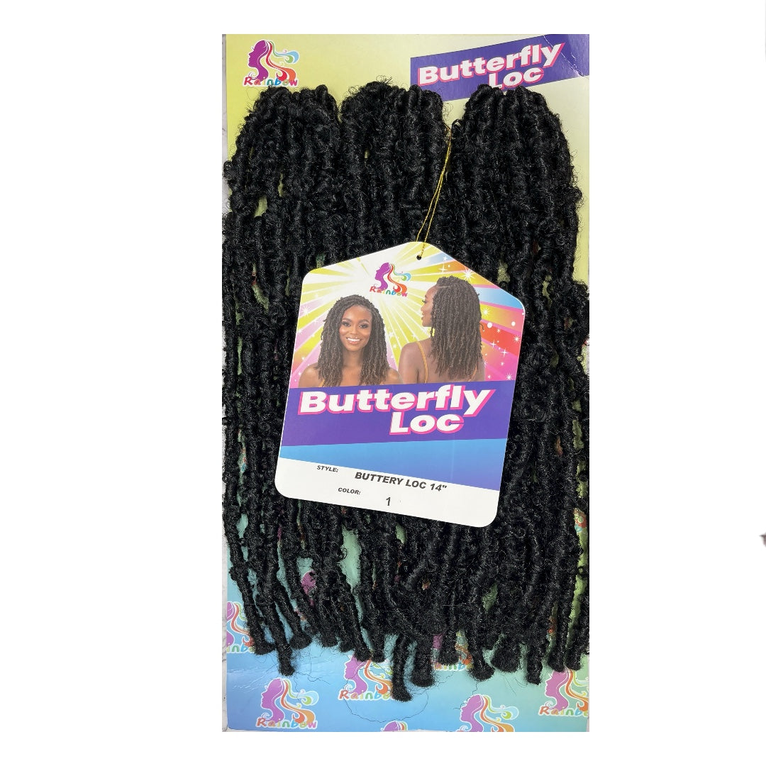 Butterfly Locs Packs Pre Looped Handmade Distressed Faux Locs Crochet 14"