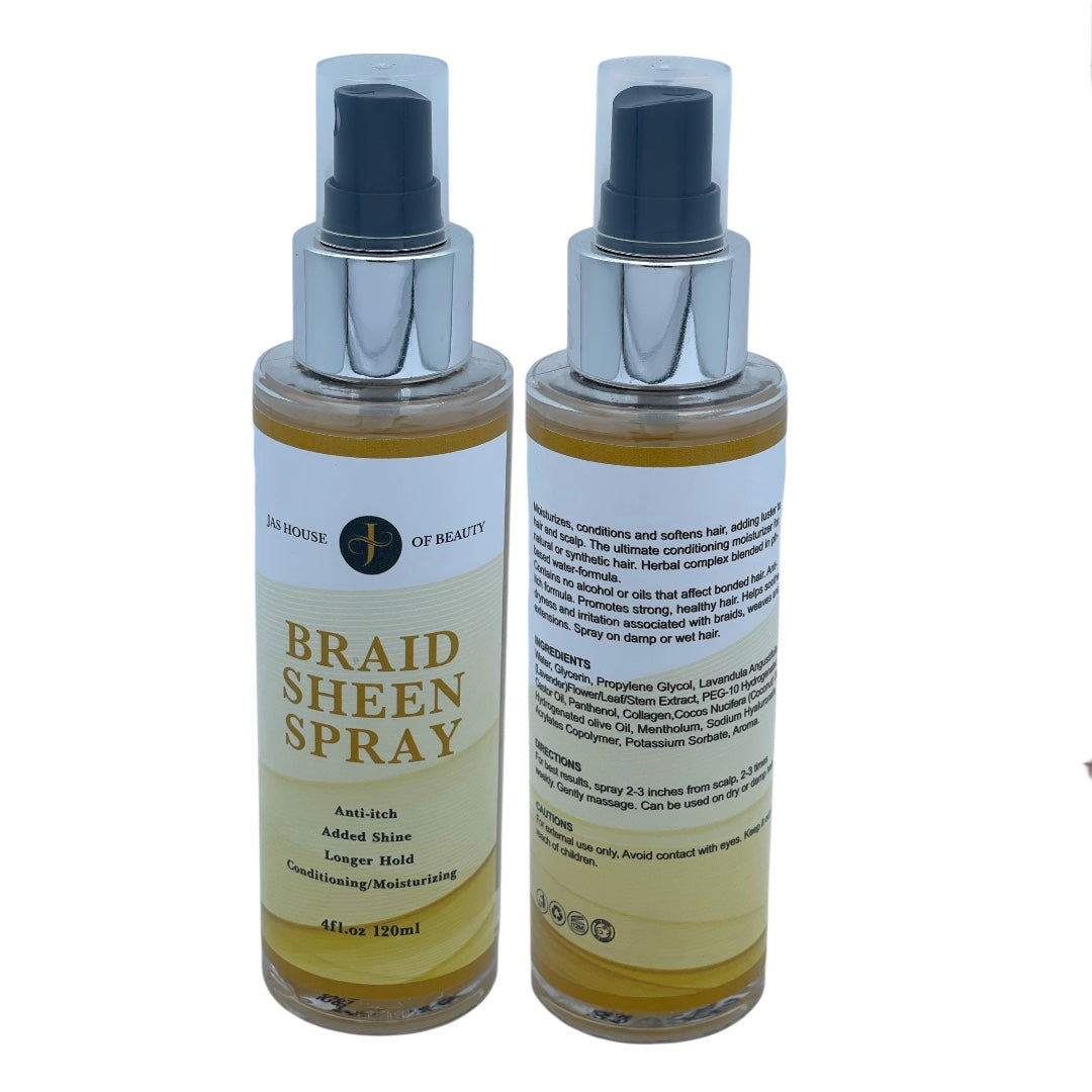 BRAID SHEEN SPRAY Anti-itch Added Shine Longer Hold Conditioning/Moisturizing 120G