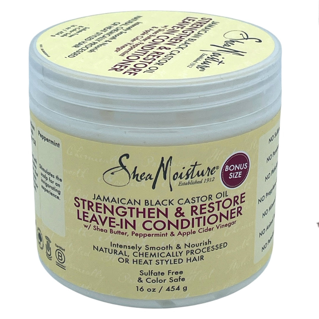 Shea Moisture BONUS JAMAICAN BLACK CASTOR OIL STRENGTHEN & RESTORE LEAVE-IN CONDITIONER 454g