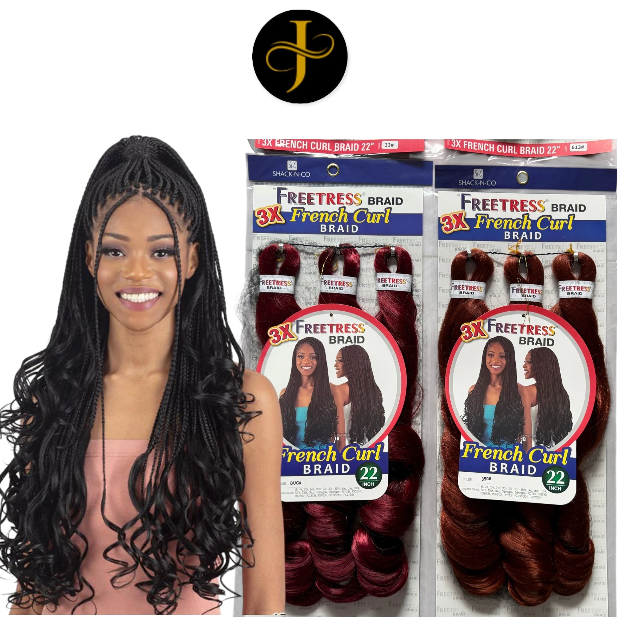 FREEPRESS BRAID 3X French Curl BRAID 22"